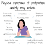 Physical and Emotional Postpartum Anxiety Symptoms Guide