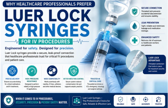 Why Healthcare Professionals Prefer Luer Lock Syringes for IV Procedures